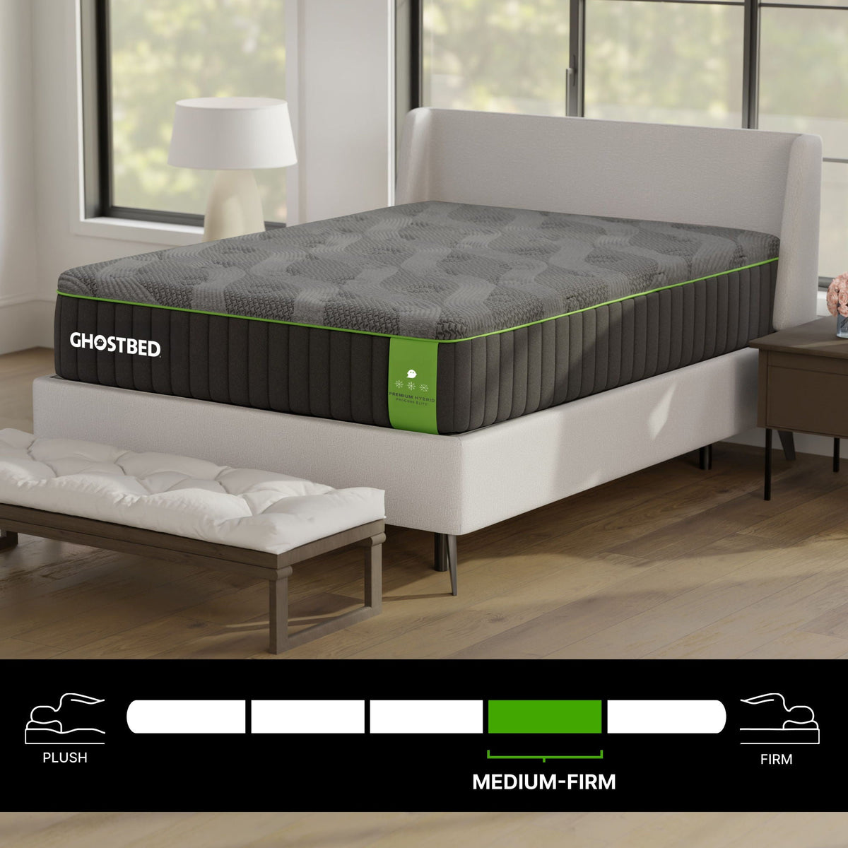 14" Hybrid Mattress with Cooling Foam and Responsive Coils - Dark Gray
