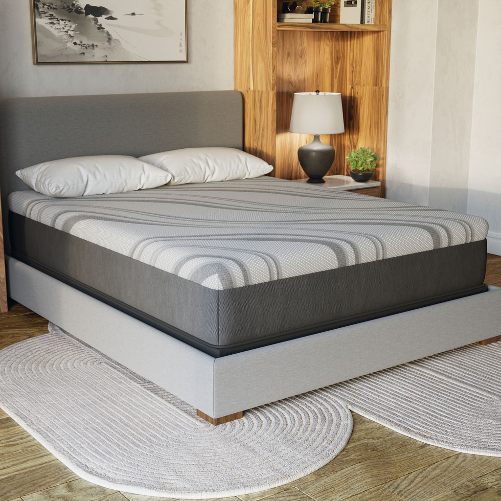 12" Pro Gel Hybrid Medium Mattress with Cooling Gel Memory Foam - Dark Gray