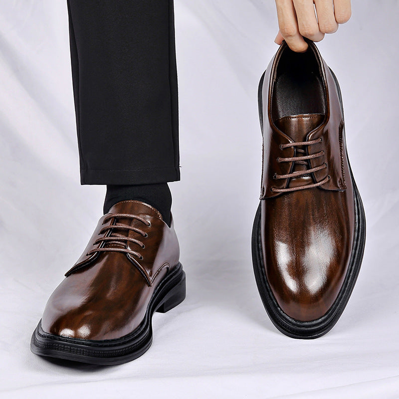 Men's Suit Leather Shoes Autumn And Winter Dress Wedding Groom Lace-up