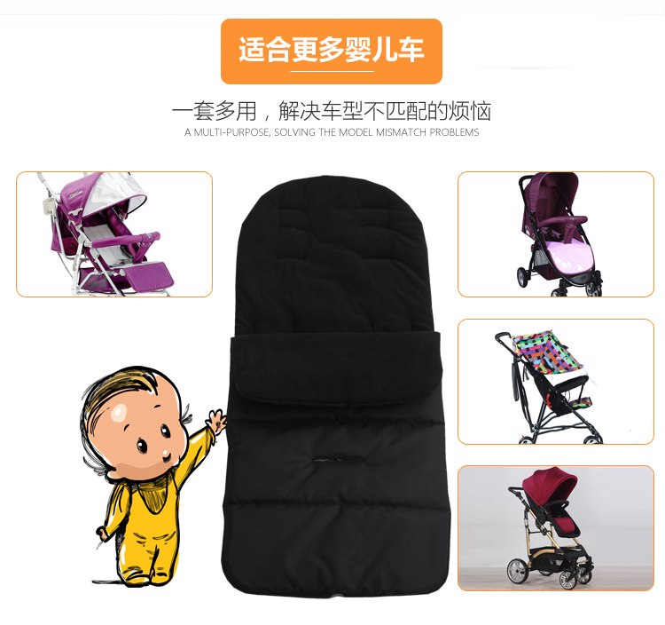 Baby Stroller Footmuff Carseat Sleep Bag Pram Polyester Envelop Strap On The Carriage Warm Booties winter autumn