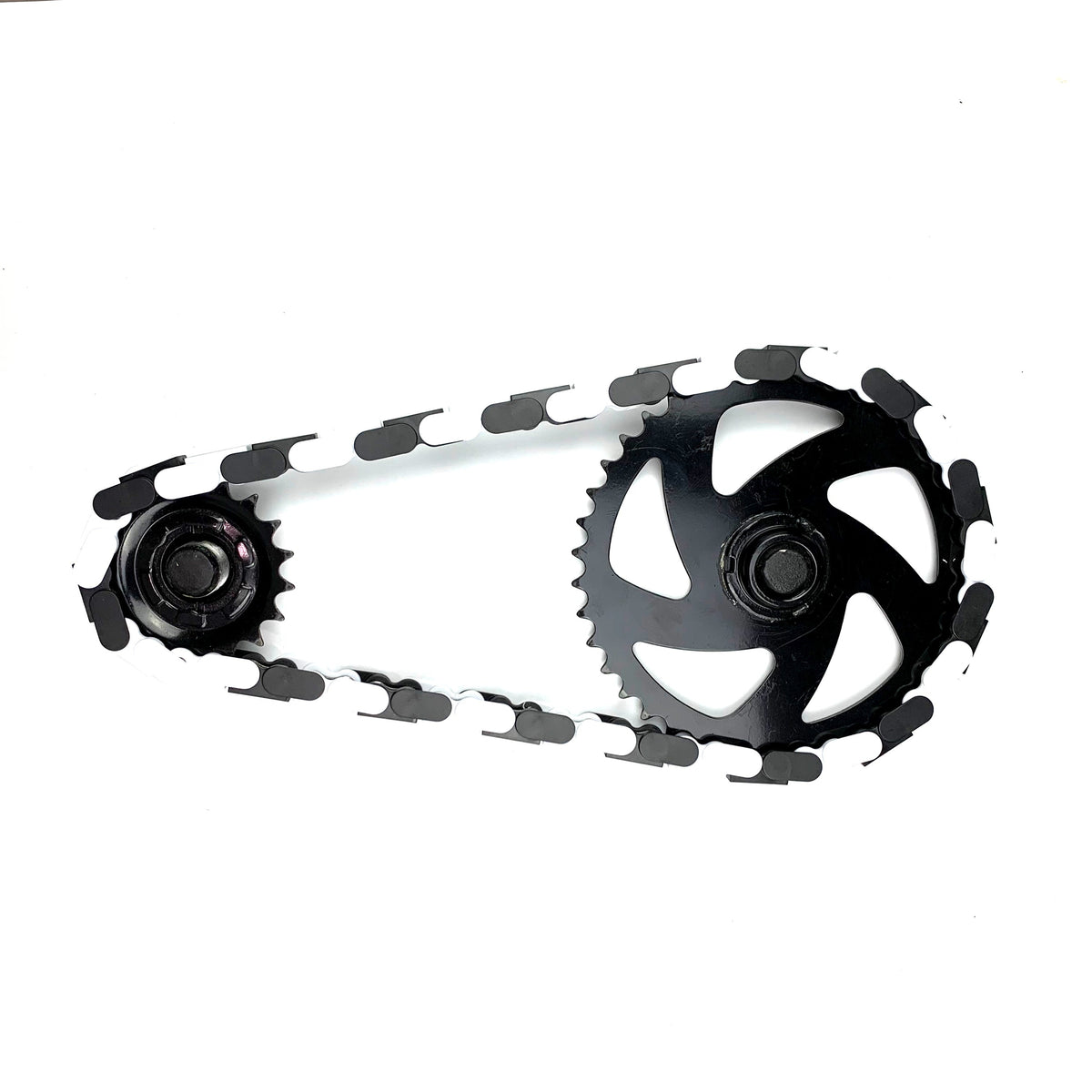 Black & White Chain Caps