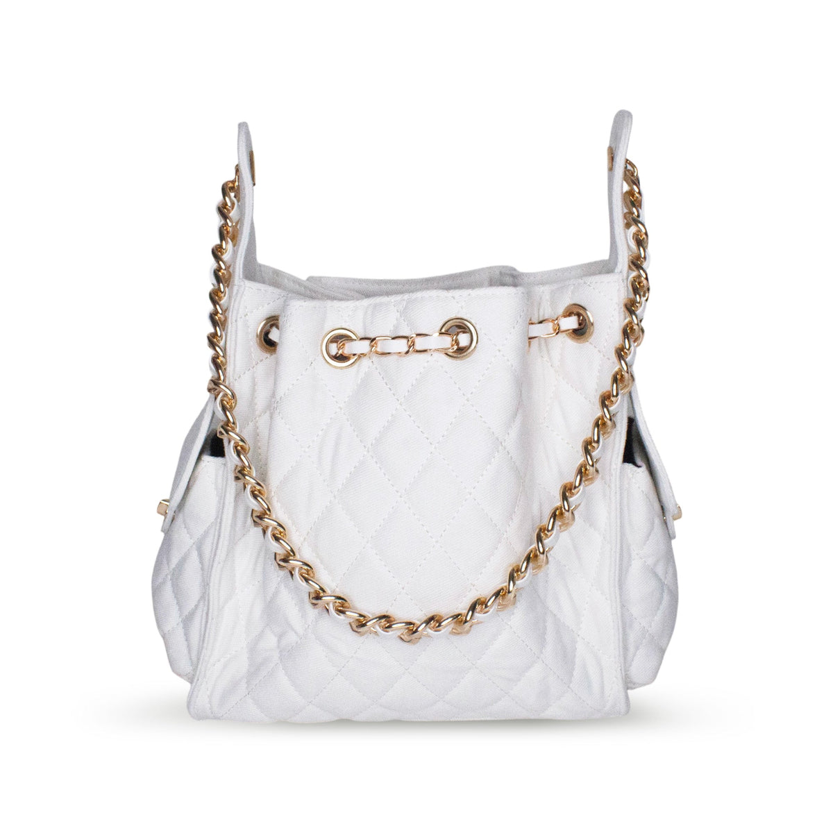 Bayshore Bucket Small - White Denim