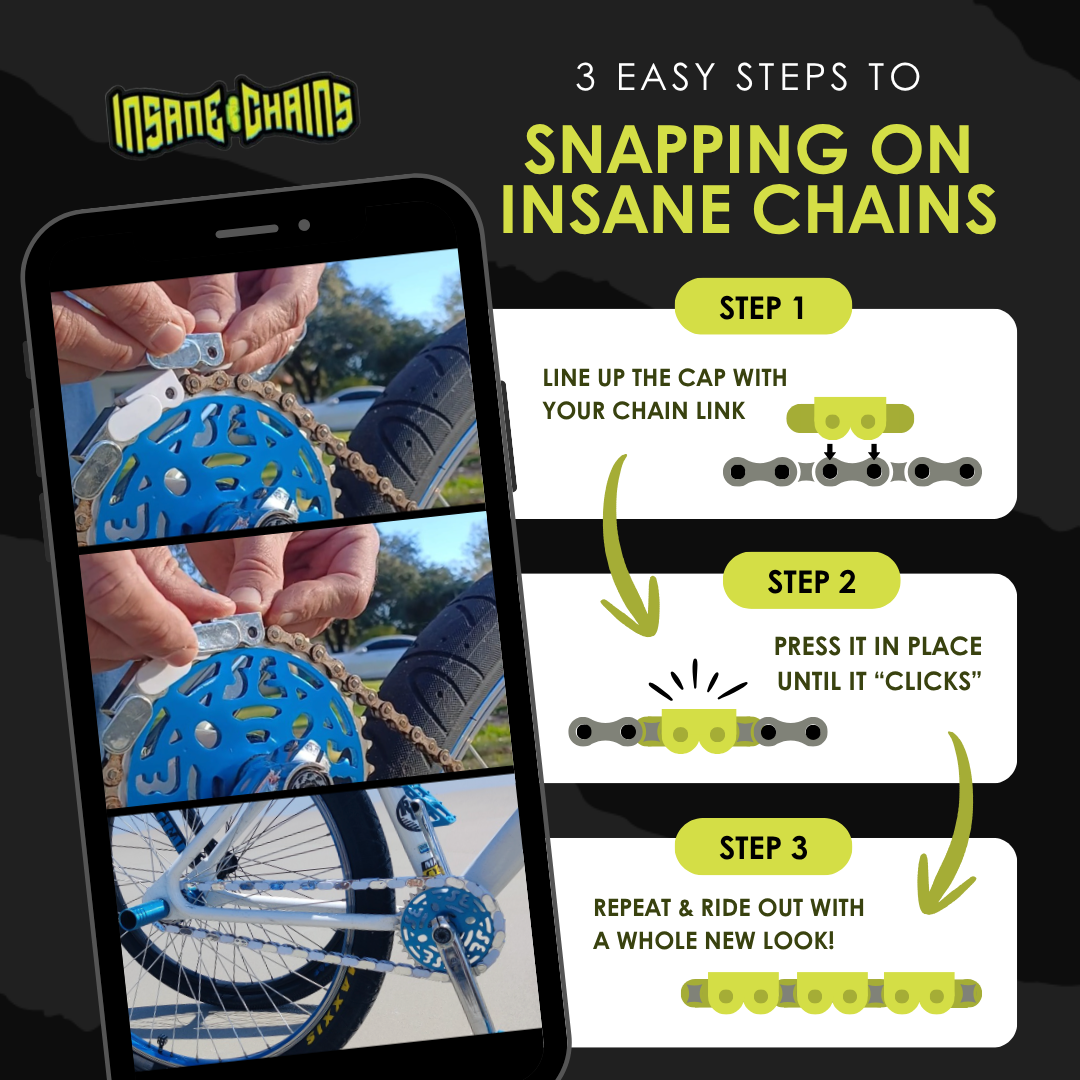 Black & White Chain Caps