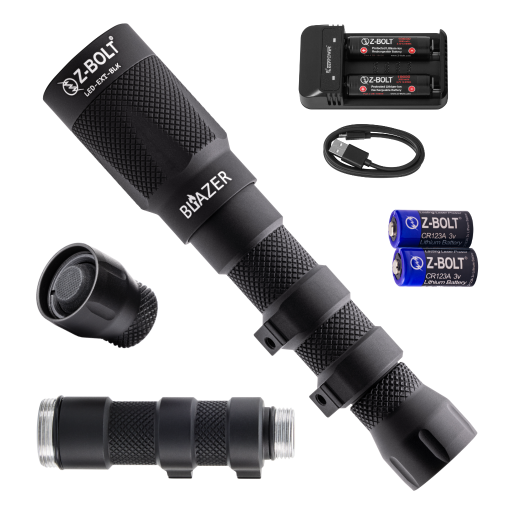 18650 LED Rifle Mounted Light - 6x Anodized Colors