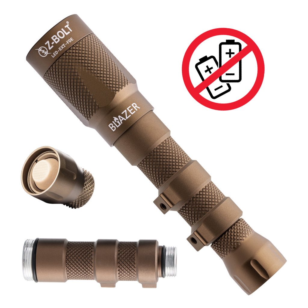 18650 LED Rifle Mounted Light - 6x Anodized Colors