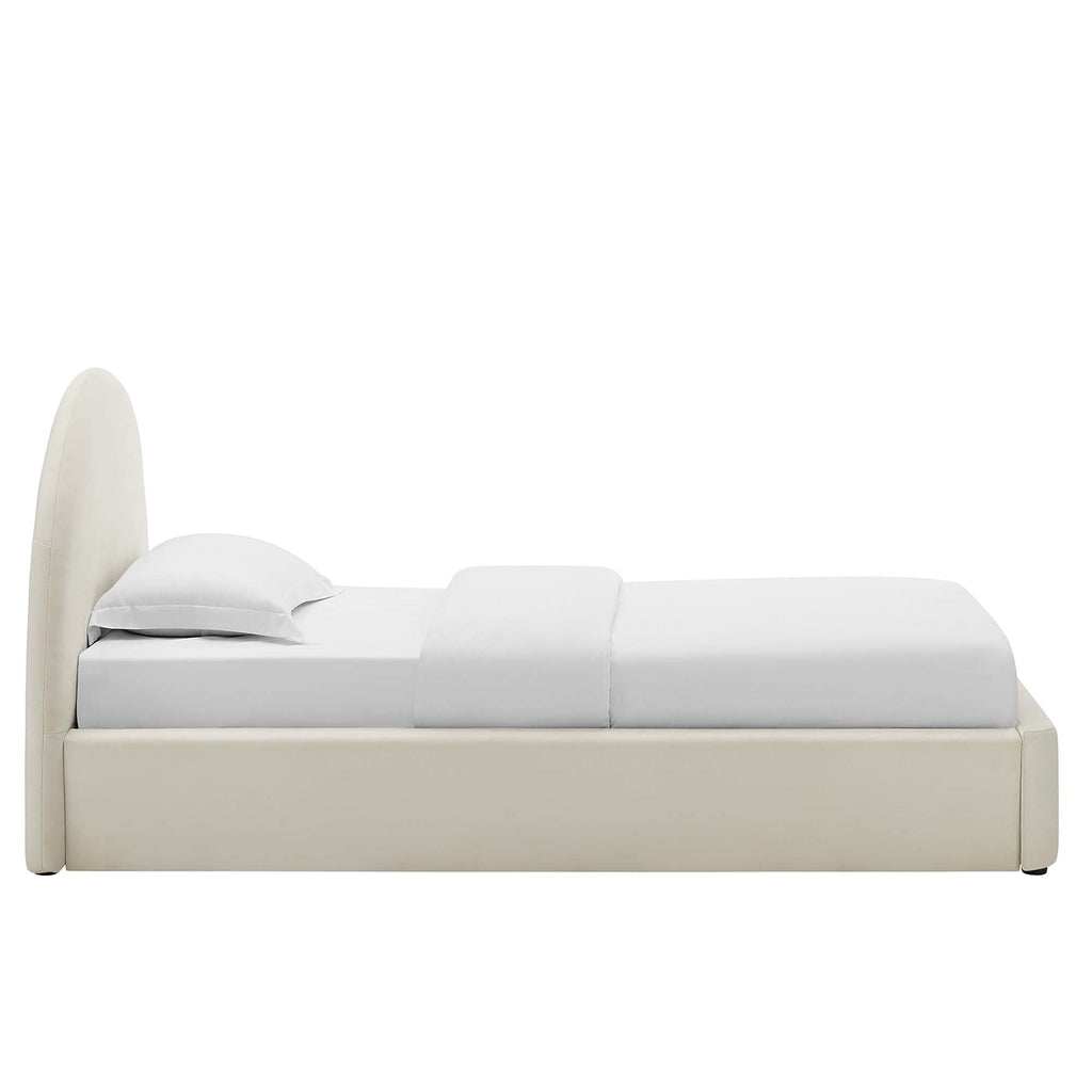 Resort Performance Velvet Arched Round Platform Bed by Modway