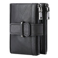 Swiping Zipper Hasp Multiple Slots First Layer Men's Wallets