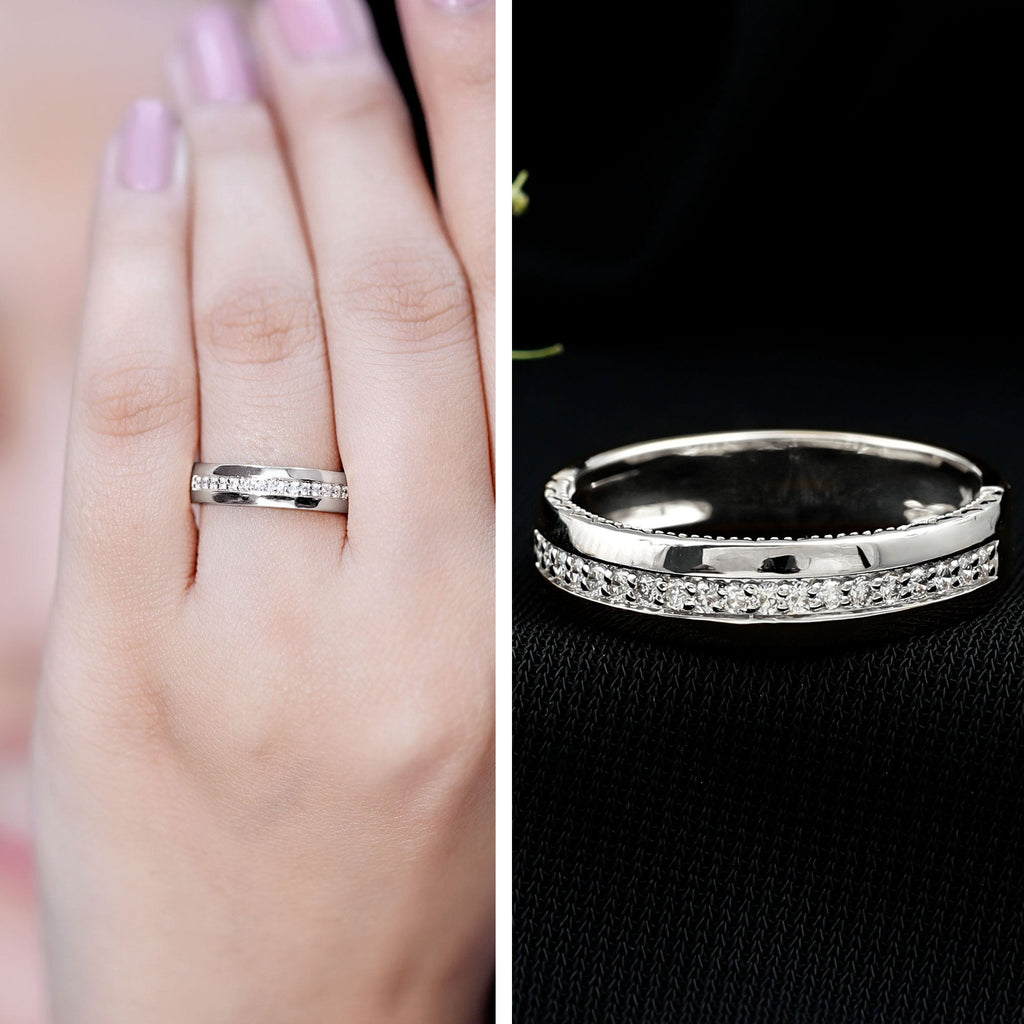 Certified Lab Grown Diamond Mens Wedding Band