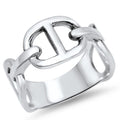 Men's Curb Link Chain Design Ring – Sterling Silver
