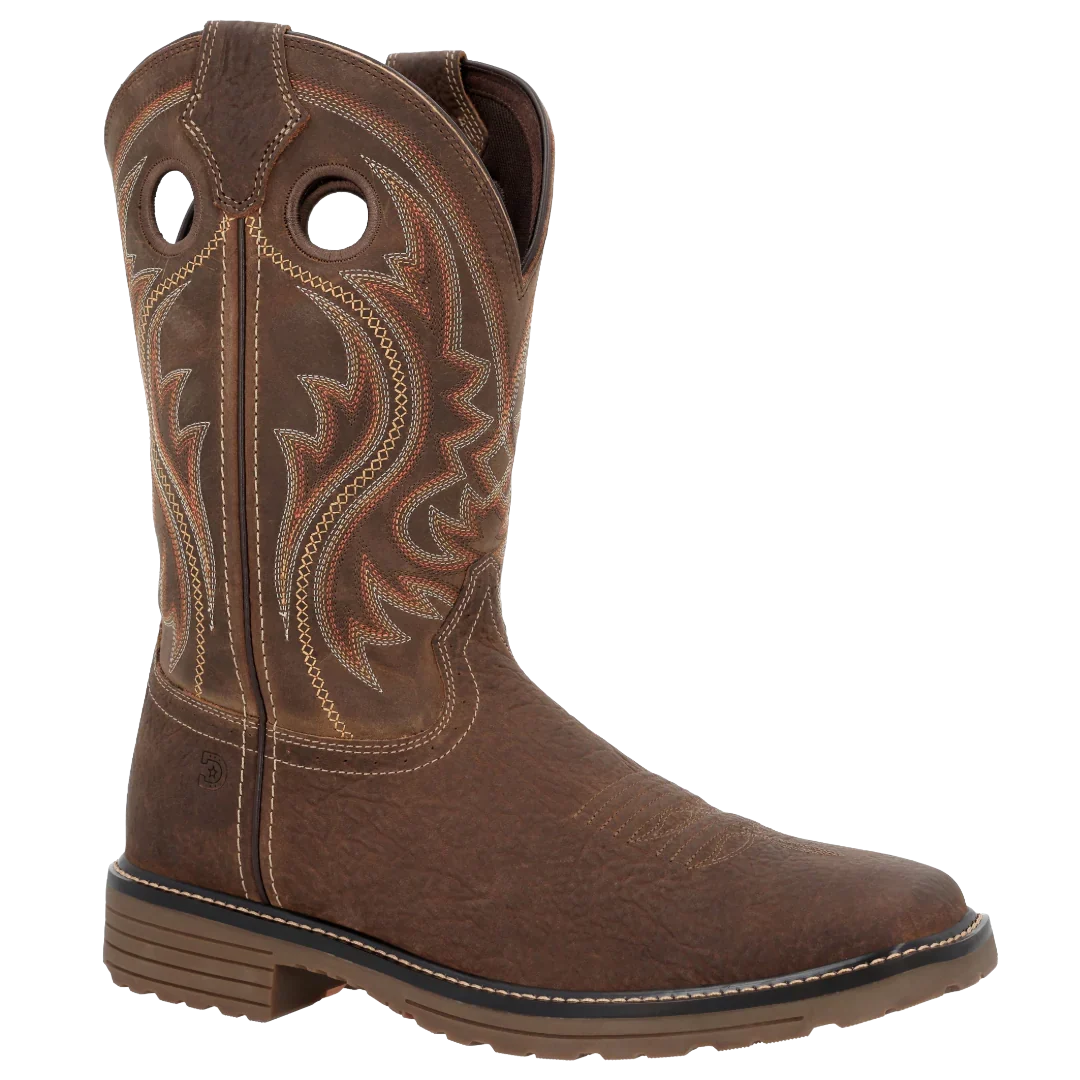 Durango - Men's Workhorse Bark Brown & Glazed Cognac Western Boots - DDB0527