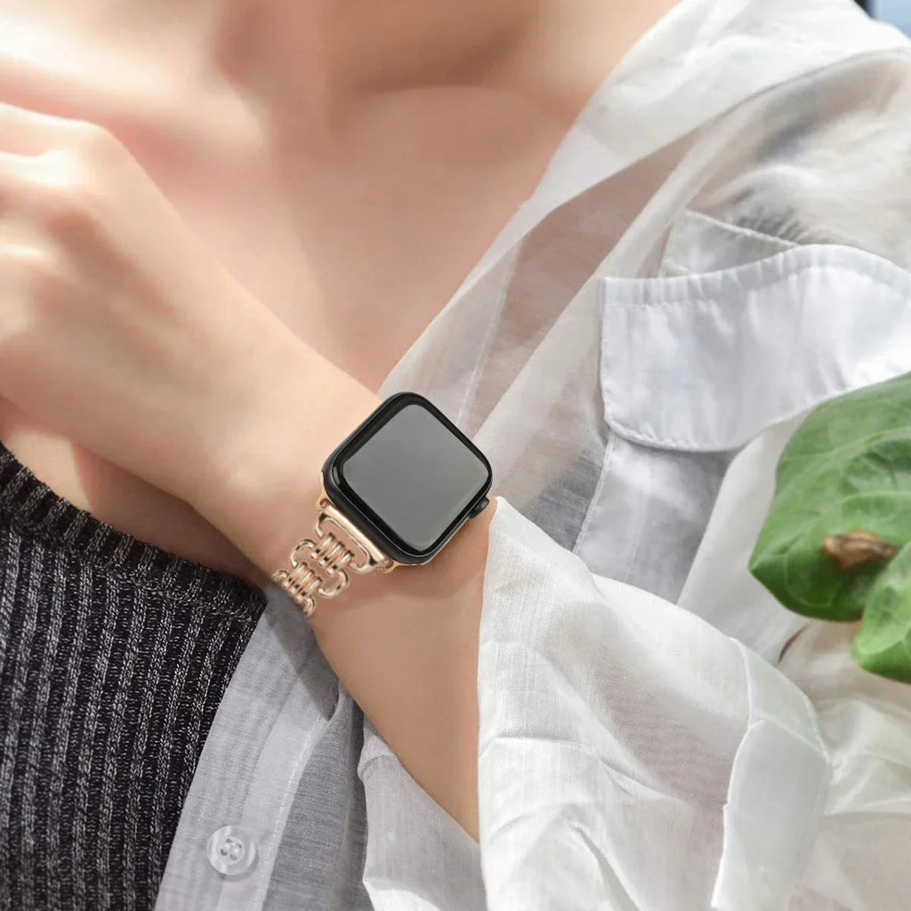 Triple-Ring Link Apple Watch Chain Bracelet Band