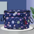 Black Stroller Organizer Bag Large Capacity Hanging Pram Diaper & Bottle Holder with Insulated Cup Holders