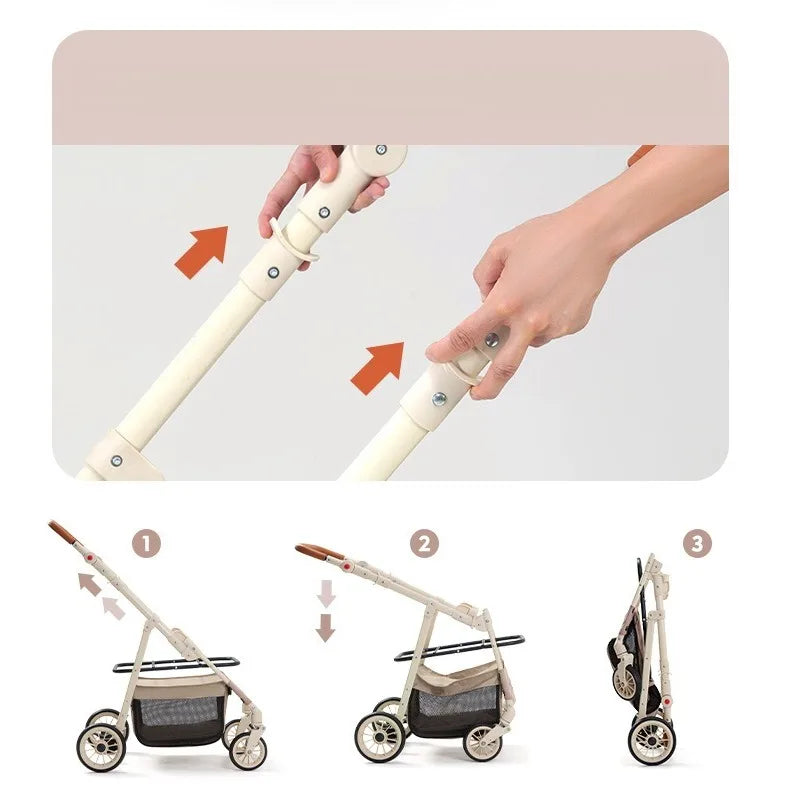 3-in-1 Pet Stroller for Cats & Dogs Detachable Carrier  Storage Basket One-Hand Fold & 4-Wheel Brakes  cat carrier dog carrier