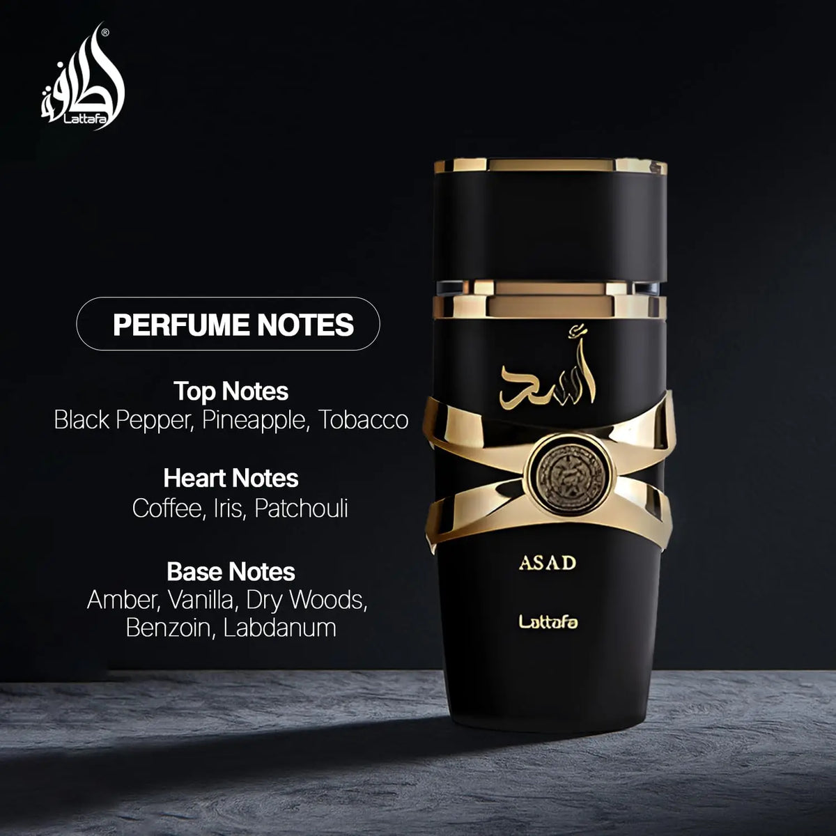 Lattafa Perfumes Asad Unisex Eau De Parfum Spray 3.4 Ounce Arabian Cologne Long Lasting Fragrance Natural Pheromone Persistence