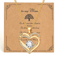 Vnox Heart Birthstone Necklace for Women | I Love You Jewelry Gift for Mom Wife Girlfriend