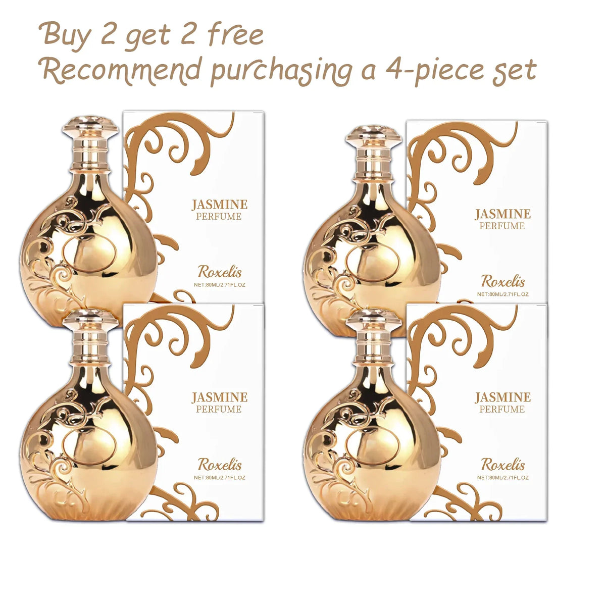 Jasmine Perfume - Fresh Jasmine as Main Note, Long-Lasting Fragrance to Enhance Elegant Temperament | Eau de Parfum for Women