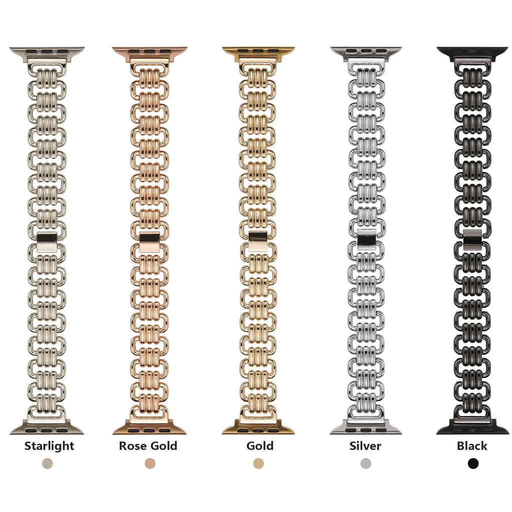 Triple-Ring Link Apple Watch Chain Bracelet Band