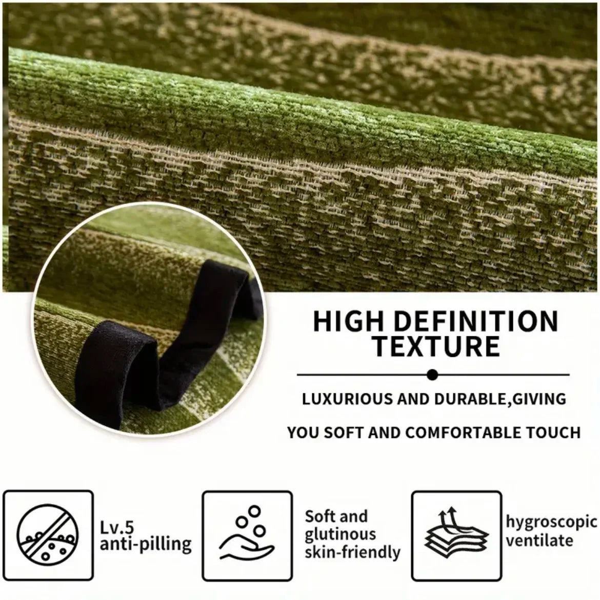 Green Couch Cover – Durable, Machine-Washable Slipcover for 2/3/4 Seater Sofas