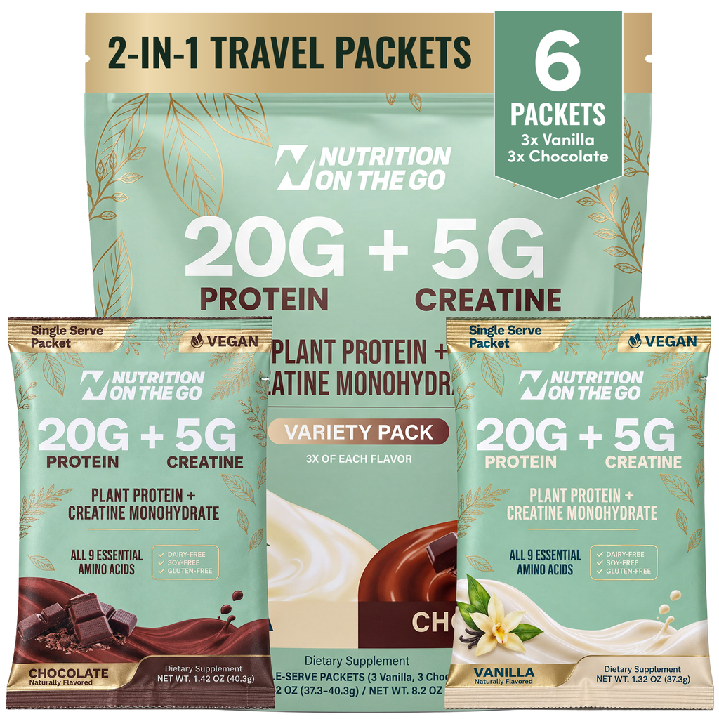 2-in-1 Vegan Protein + Creatine Travel Packets