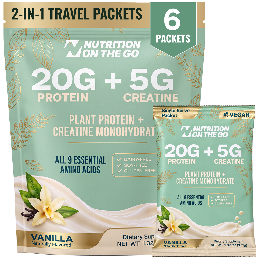 2-in-1 Vegan Protein + Creatine Travel Packets