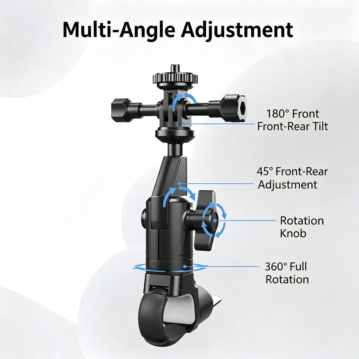 360 Action Camera Mount For Motorcycle E Bike Road Bike Bicycle Handlebar Bracket For Sports Camera Riding Dash Cam