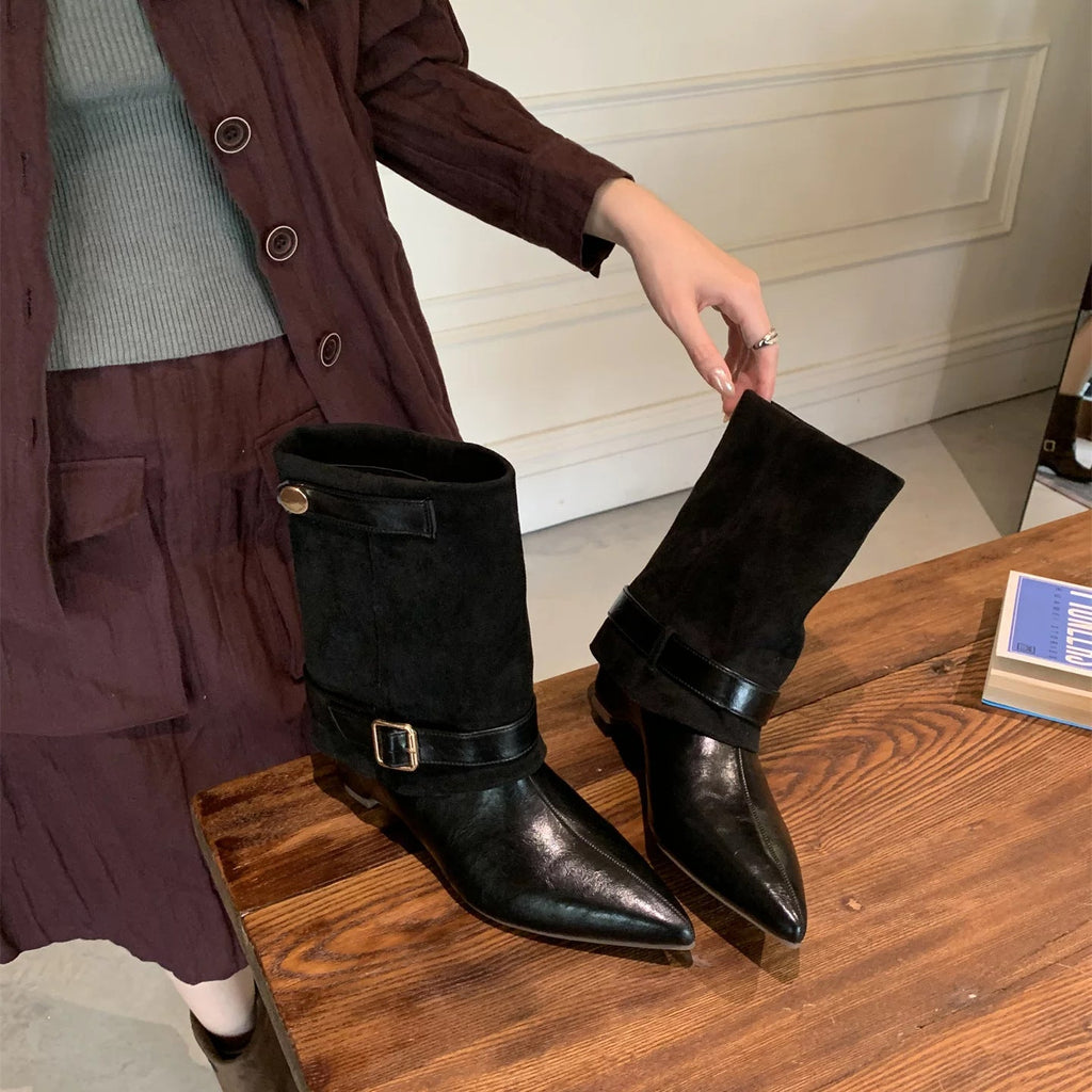 Women's Retro Slimming Western Cowboy Boots