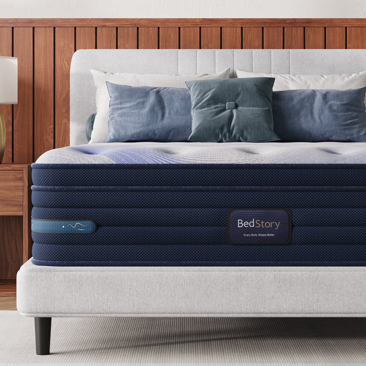 Firm Hybrid Full Mattress with Cooling Technology - Blue