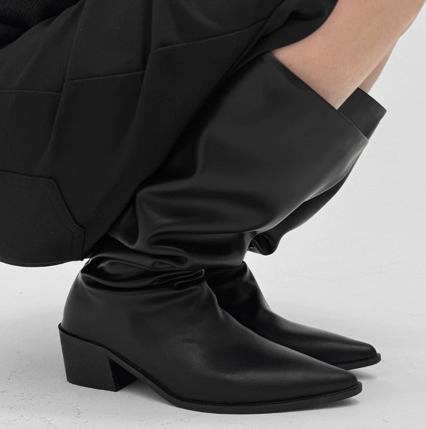 High-heeled Booties With Tapered Shafts New Fallwinter Skinny Boots