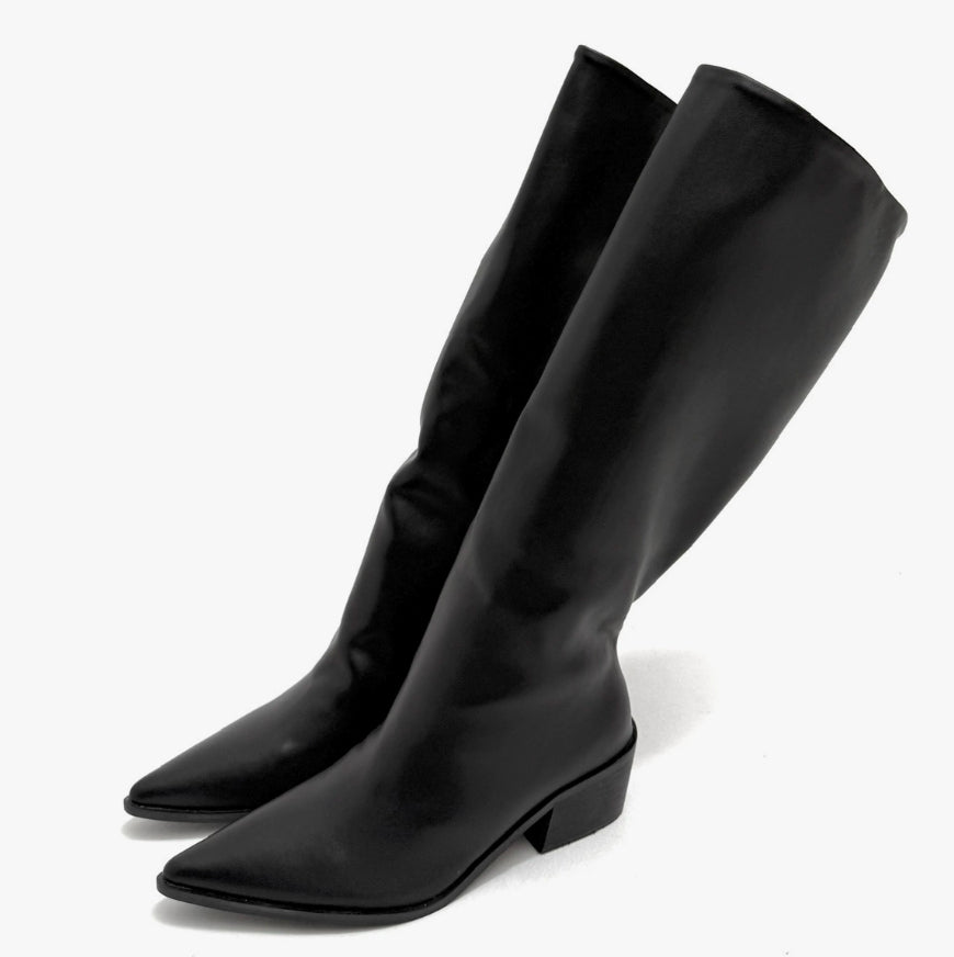 High-heeled Booties With Tapered Shafts New Fallwinter Skinny Boots