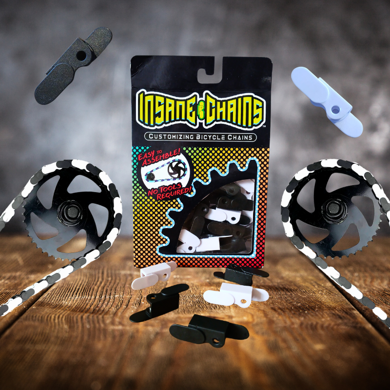 Black & White Chain Caps