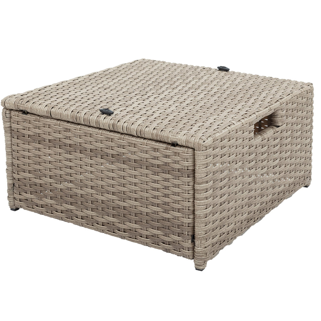 Set Of 4 Piece All Weather Wicker Patio Furniture