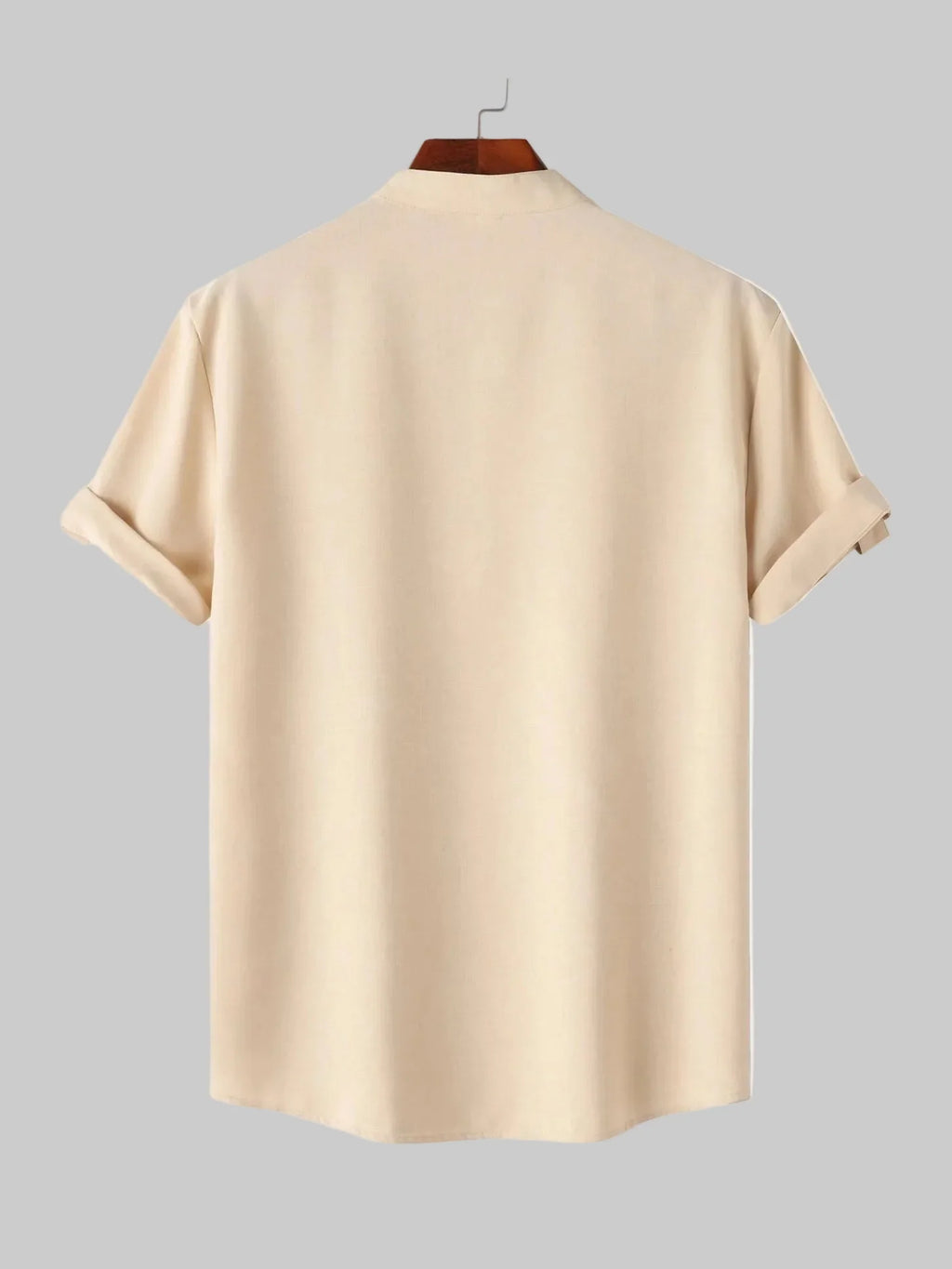 Men's Stand Collar Short Sleeve Shirt