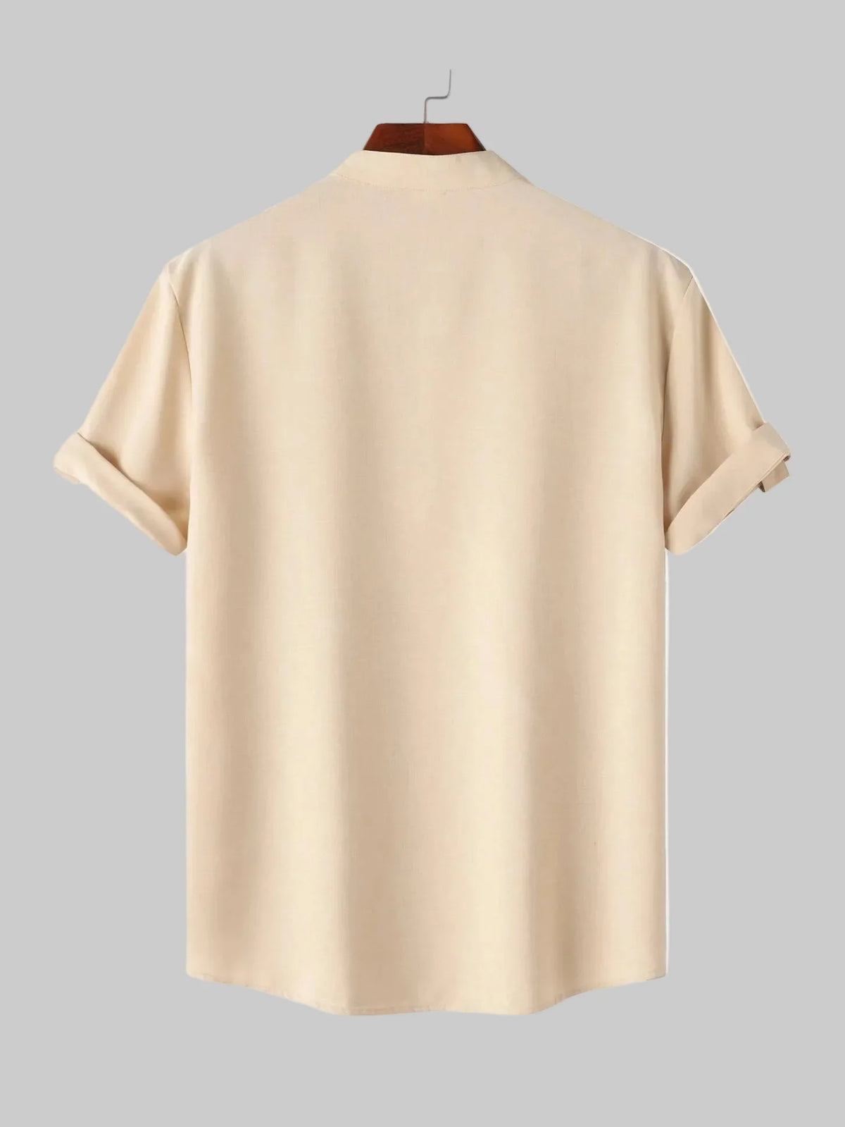 Men's Stand Collar Short Sleeve Shirt