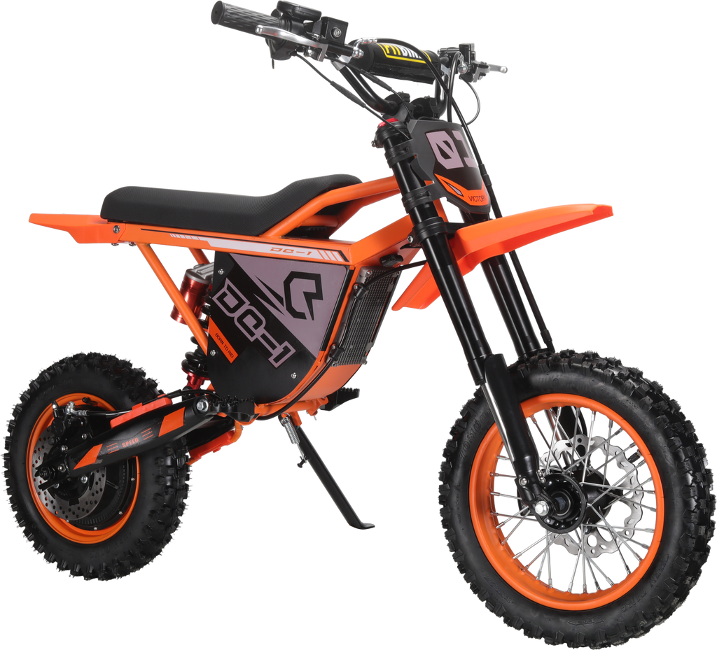Electric Dirt Bike 48V 1000W with Dual Suspension - Black