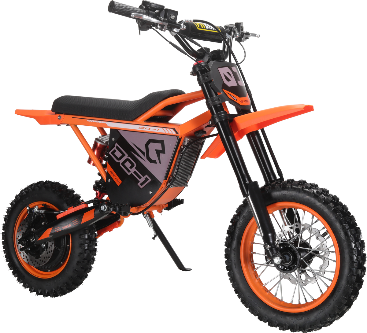 Electric Dirt Bike 48V 1000W with Dual Suspension - Black