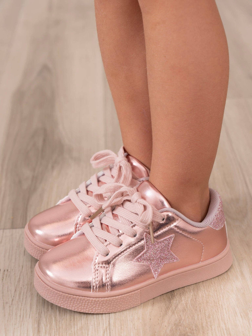 Girls' Sparkle Star Sneaker - Metallic Pink