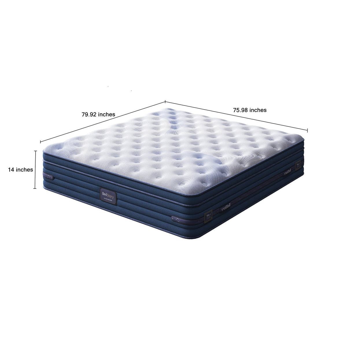 King Firm Hybrid Mattress with Cooling Gel - Blue
