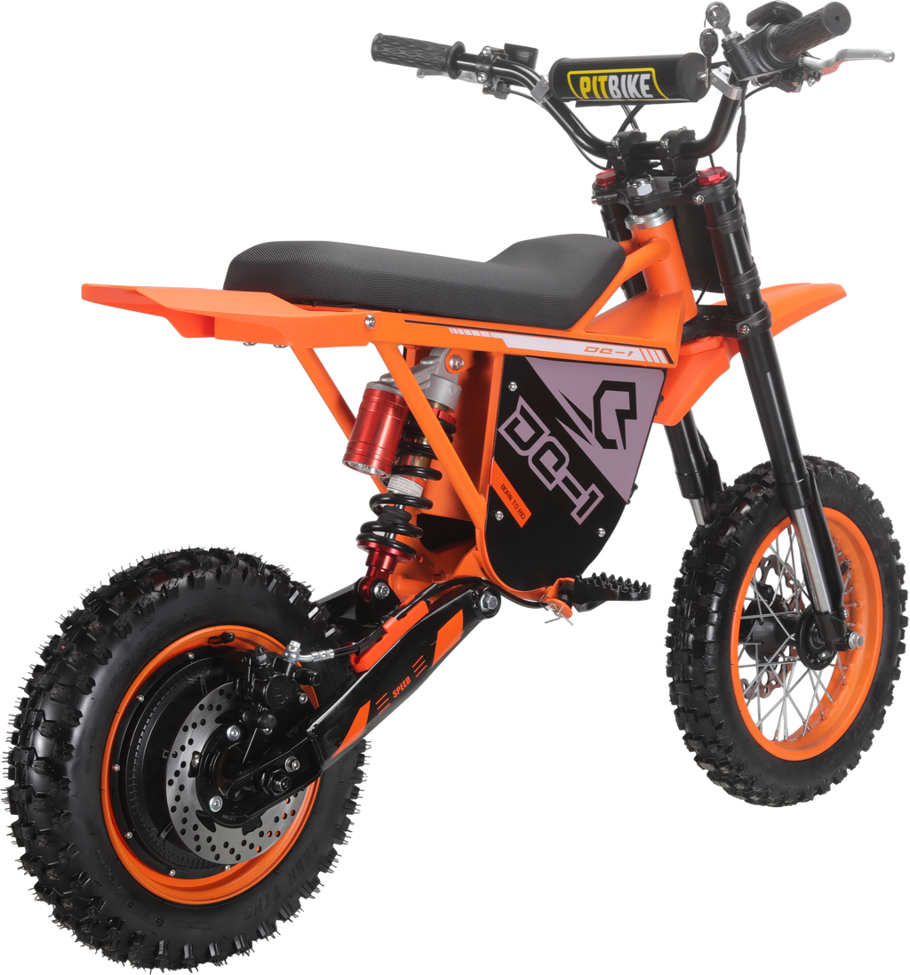 Electric Dirt Bike 48V 1000W with Dual Suspension - Black