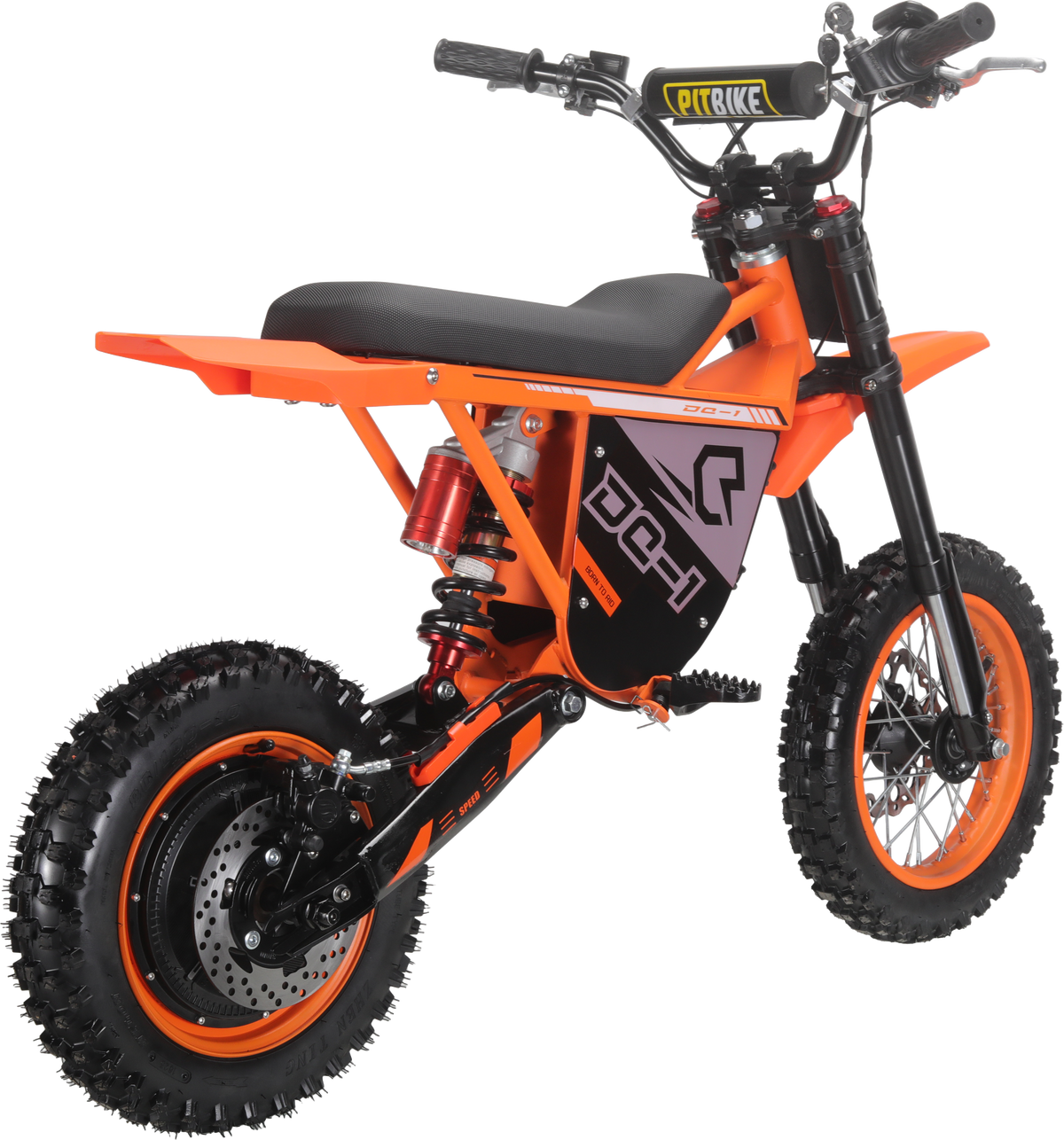 Electric Dirt Bike 48V 1000W with Dual Suspension - Black