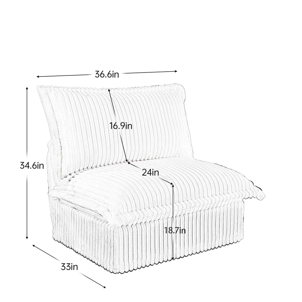 Armless Sofa - Green