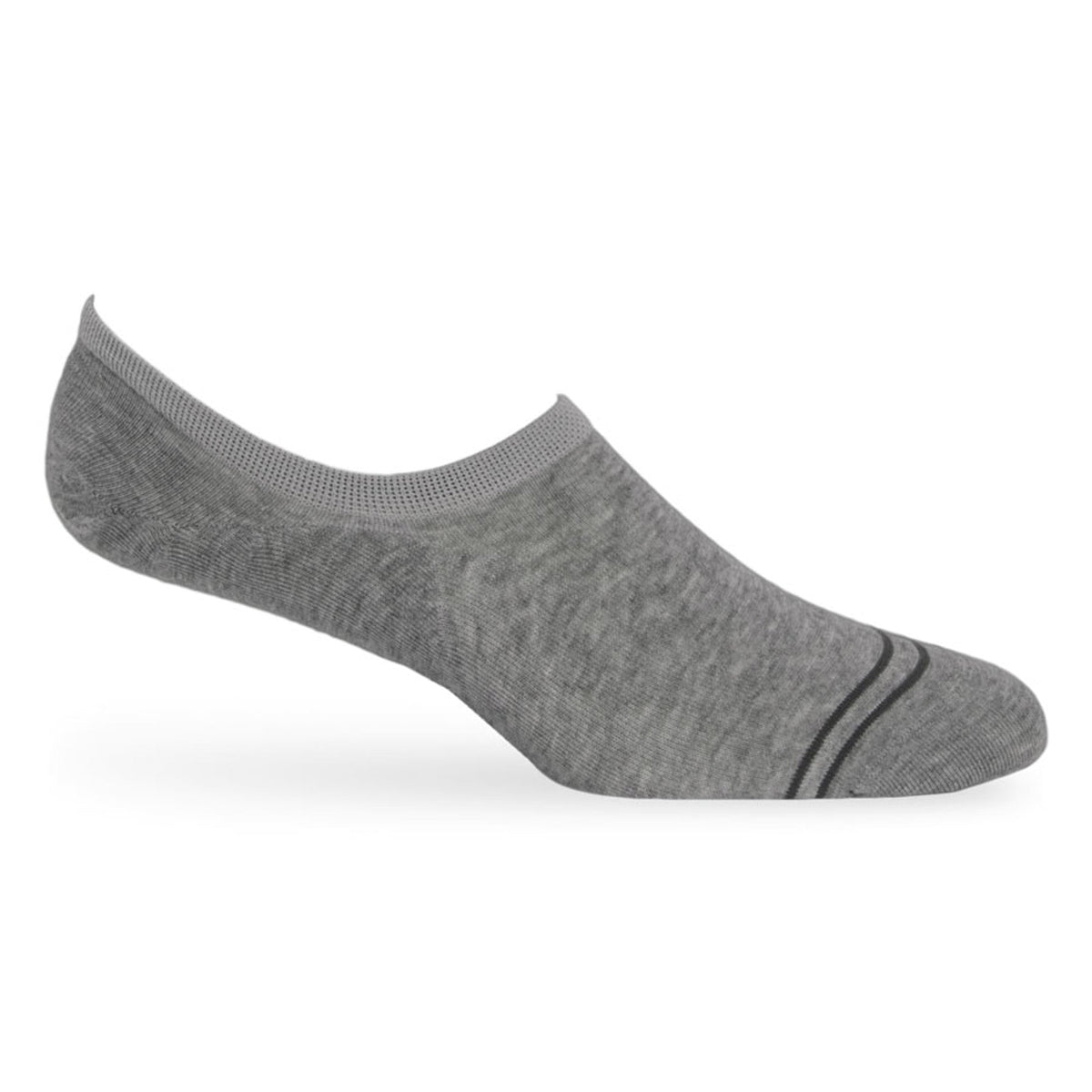 Grey No Show Socks - 3-Pack