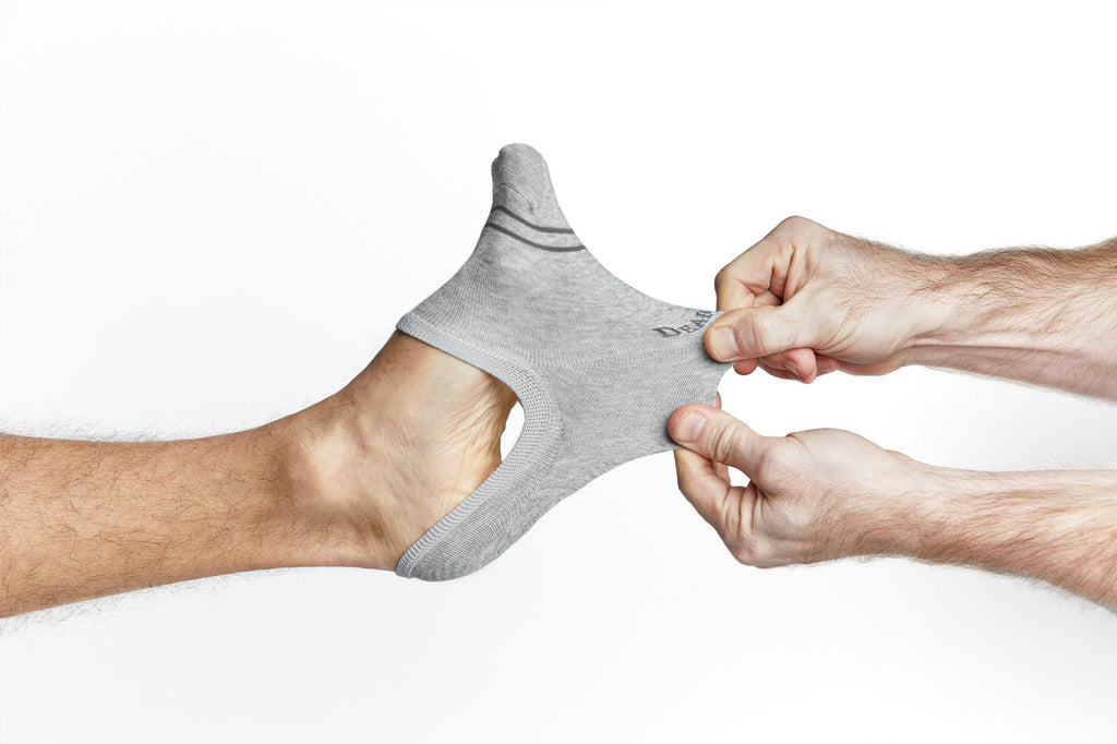 Grey No Show Socks - 3-Pack