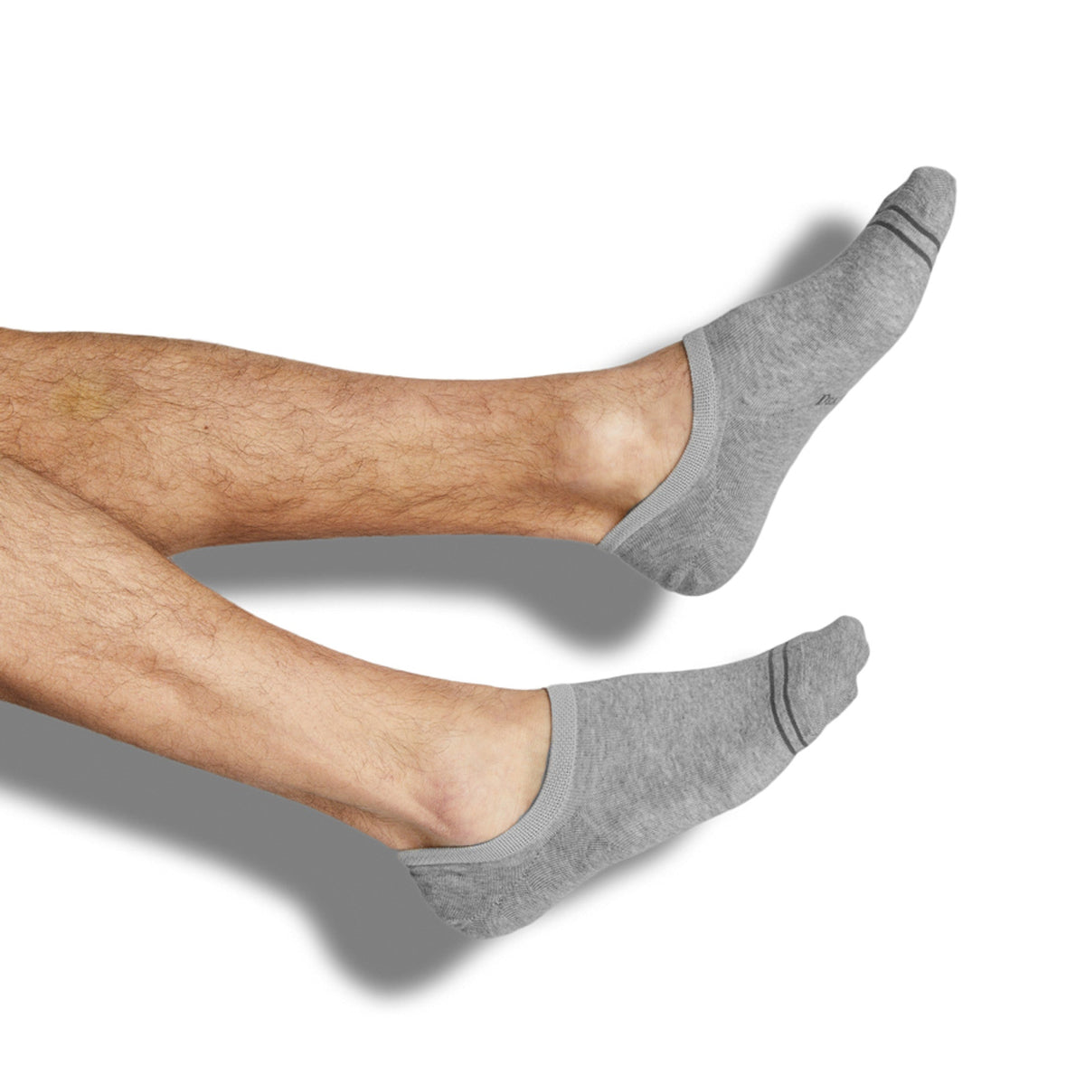 Grey No Show Socks - 3-Pack
