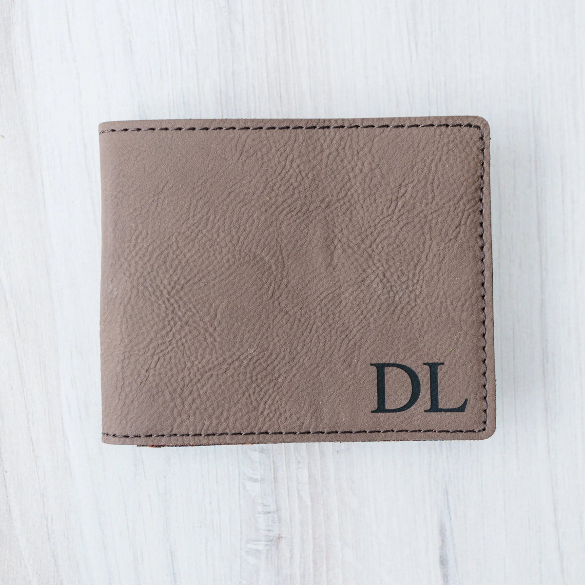 Personalized Leather Wallet - Slim Bifold Design | Custom Monogram Gift for Men