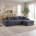 94.5" Cloud Modular Sectional Sofa Couch with L-Shape Chaise, Modern Minimalist Upholstered Couches, Deep Seat Corner Couch – Model W5515P479905