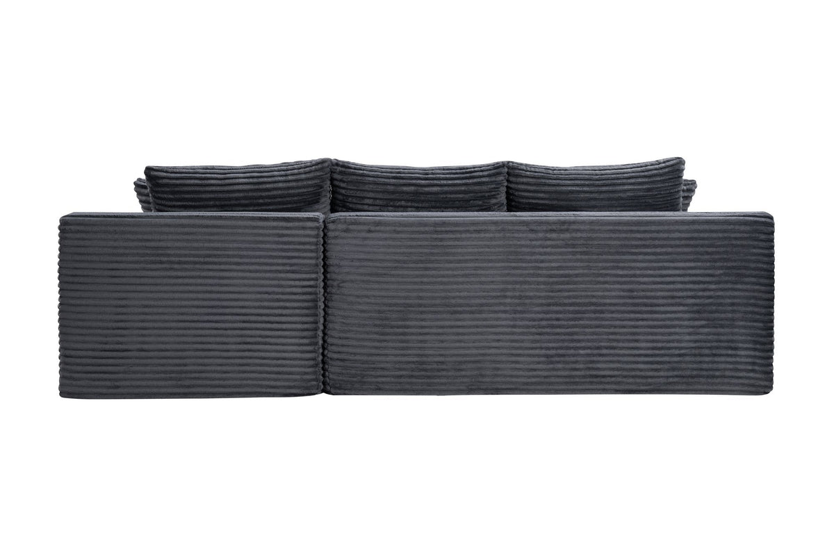94.5" Cloud Modular Sectional Sofa Couch with L-Shape Chaise, Modern Minimalist Upholstered Couches, Deep Seat Corner Couch – Model W5515P479905