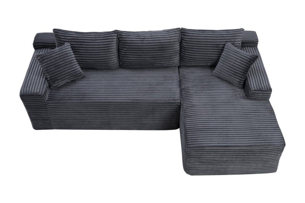 94.5" Cloud Modular Sectional Sofa Couch with L-Shape Chaise, Modern Minimalist Upholstered Couches, Deep Seat Corner Couch – Model W5515P479905