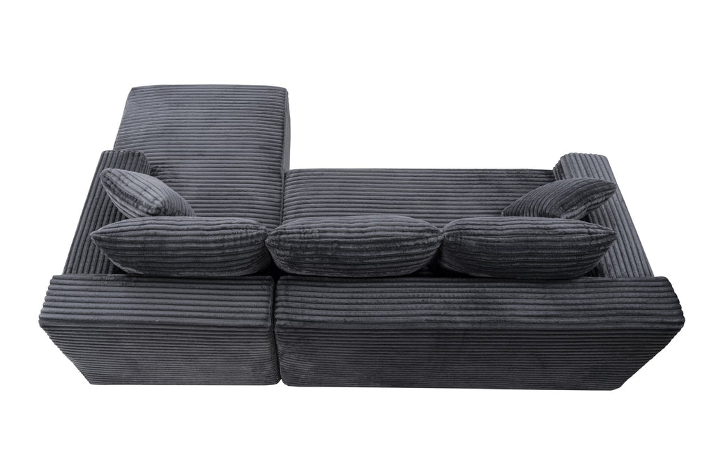 94.5" Cloud Modular Sectional Sofa Couch with L-Shape Chaise, Modern Minimalist Upholstered Couches, Deep Seat Corner Couch – Model W5515P479905