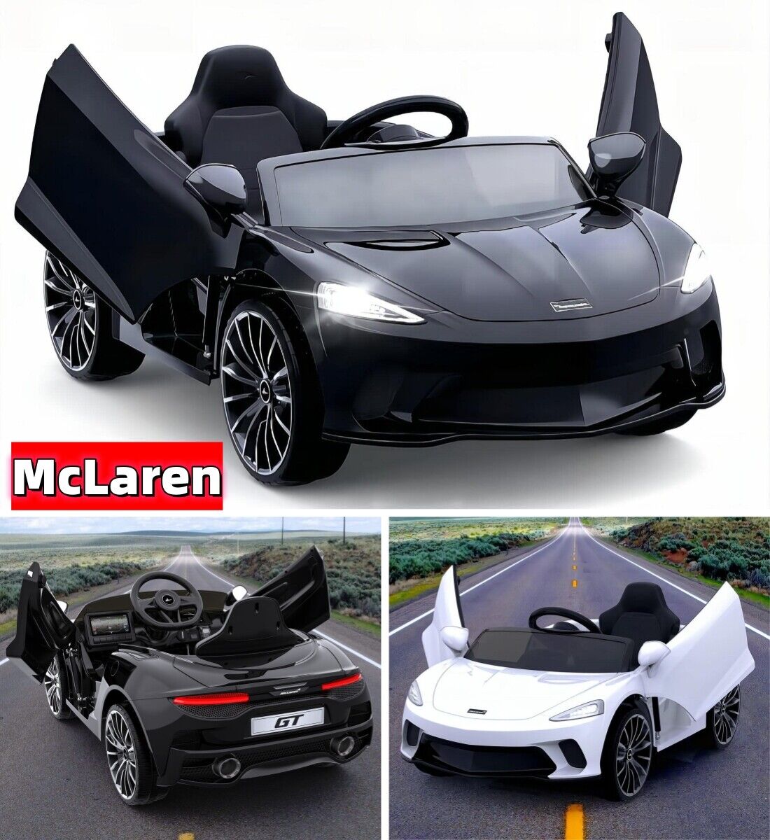 Licensed Lamborghini McLaren 12V Electric Ride-On Car for Kids with Remote Control
