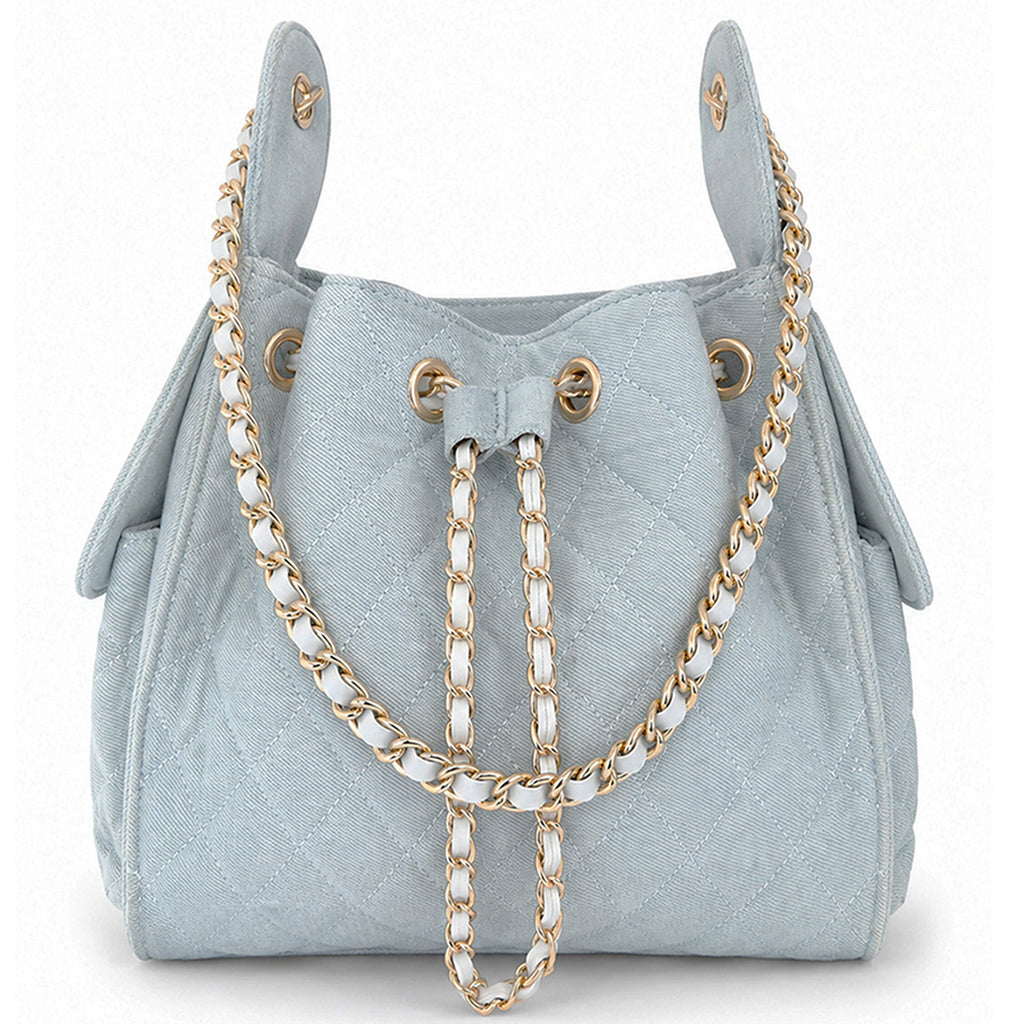 Bayshore Bucket Bag Medium - Light Wash Denim